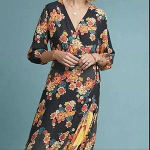 Farm Rio x Anthropologie Loretta Wrap Dress Sz M